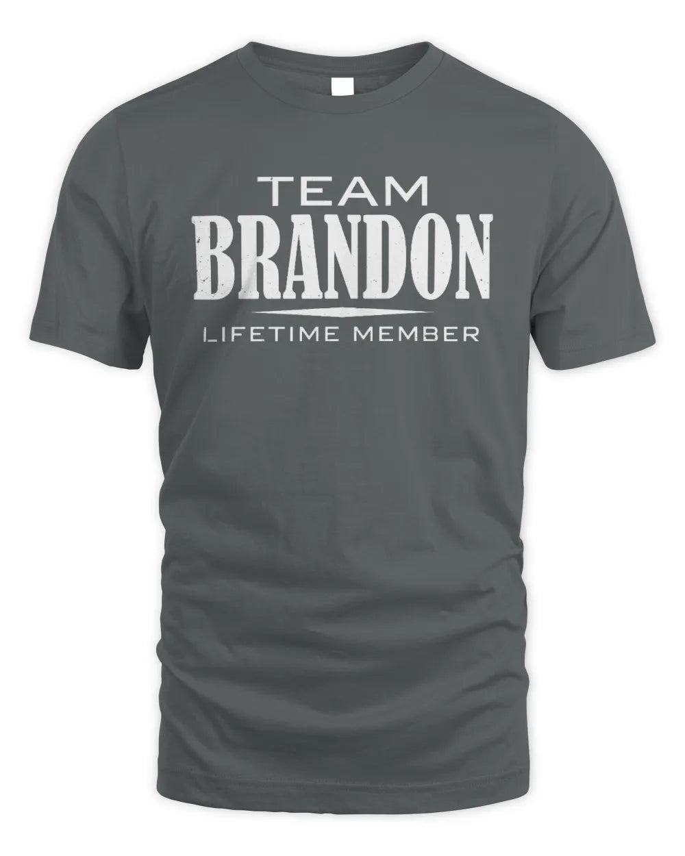 BRANDON BL62-K4-128 - Personalized “Team NAME Lifetime Member” - Unisex Standard T-Shirt - Charcoal