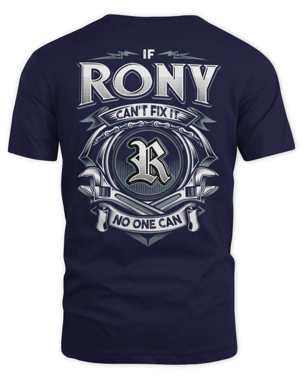 RONY AP81-K4-626 - Personalized Ahmed Quote Apparel “If Ahmed Can't Fix It, No One Can” - Unisex Standard T-Shirt - Navy