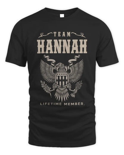 HANNAH TP06-K82 – Personalized Classic Style Apparel “Team NAME Lifetime Member” - Unisex Standard T-Shirt - Black