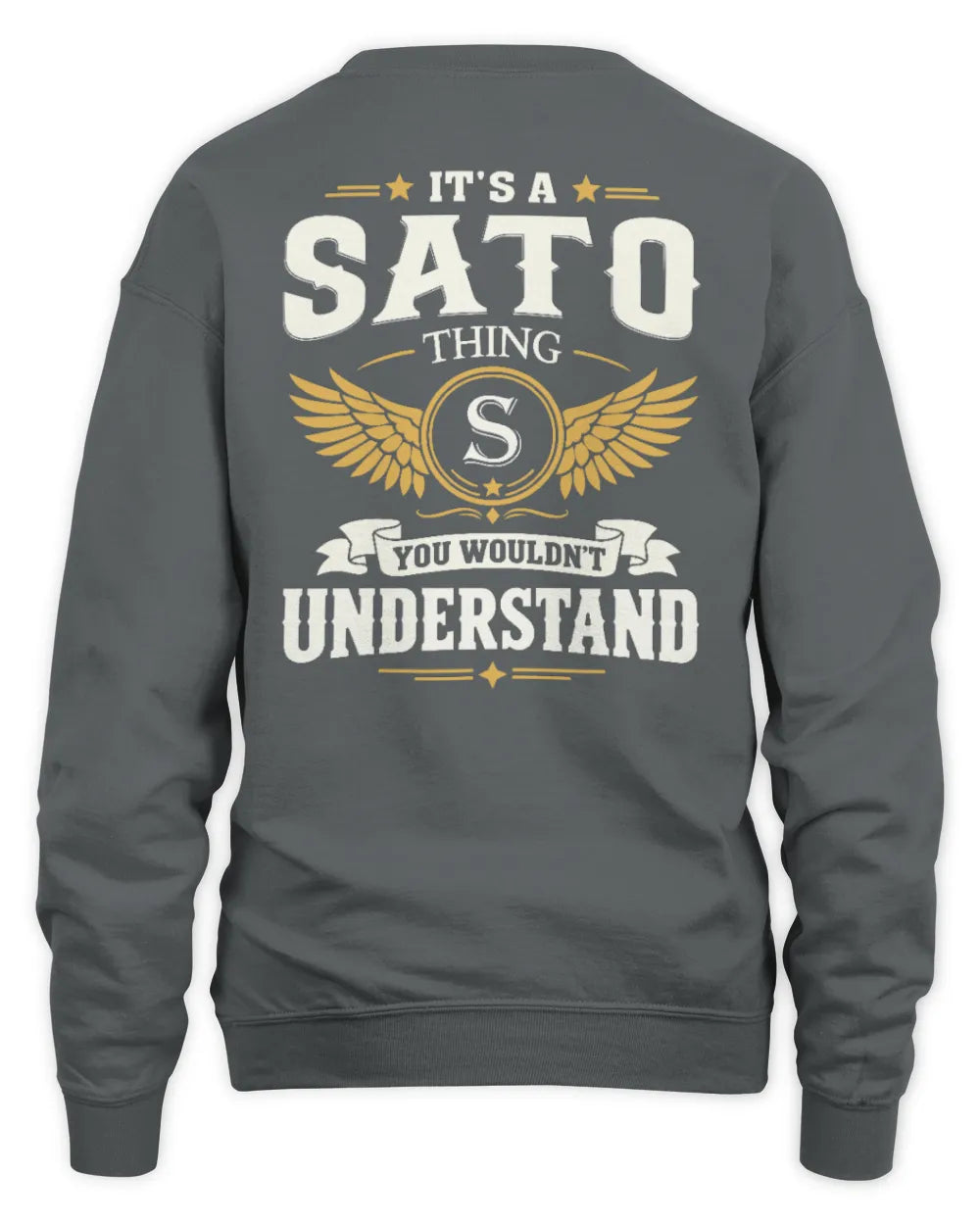 SATO KT06-M008 It’s a [NAME] Thing – You Wouldn’t Understand | Personalized Vintage T-Shirt - Unisex Sweatshirt - Charcoal