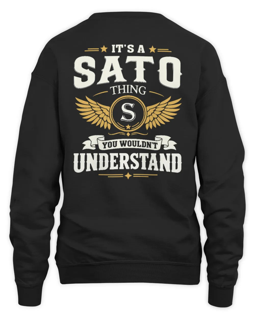 SATO KT06-M008 It’s a [NAME] Thing – You Wouldn’t Understand | Personalized Vintage T-Shirt - Unisex Sweatshirt - Black