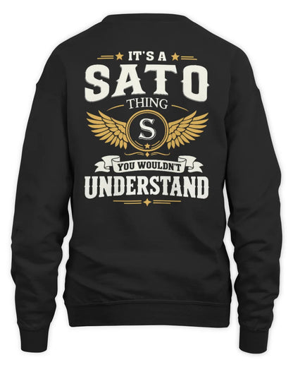 SATO KT06-M008 It’s a [NAME] Thing – You Wouldn’t Understand | Personalized Vintage T-Shirt - Unisex Sweatshirt - Black