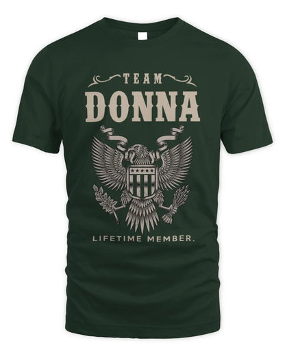 DONNA TP06-K82 – Personalized Classic Style Apparel “Team NAME Lifetime Member” - Unisex Standard T-Shirt - Forest Green