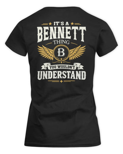 BENNETT KT06-M008 It’s a [NAME] Thing – You Wouldn’t Understand | Personalized Vintage T-Shirt - Women's Standard T-Shirt - Black