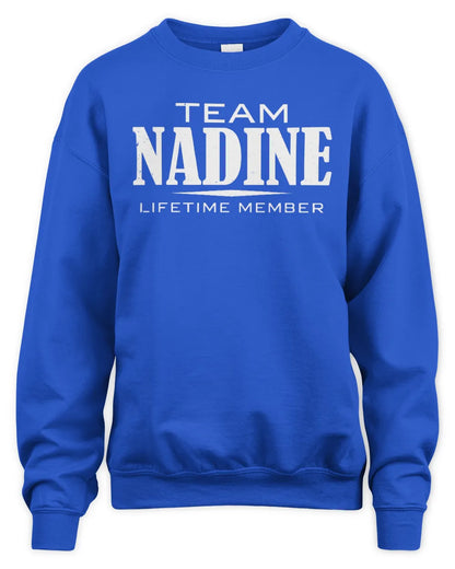 NADINE BL62-K4-128 - Personalized “Team NAME Lifetime Member” - Unisex Sweatshirt - Royal