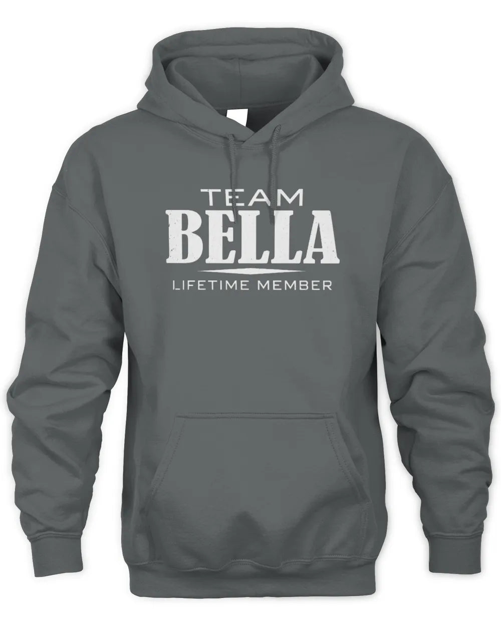 BELLA BL62-K4-128 - Personalized “Team NAME Lifetime Member” - Unisex Hoodie - Charcoal