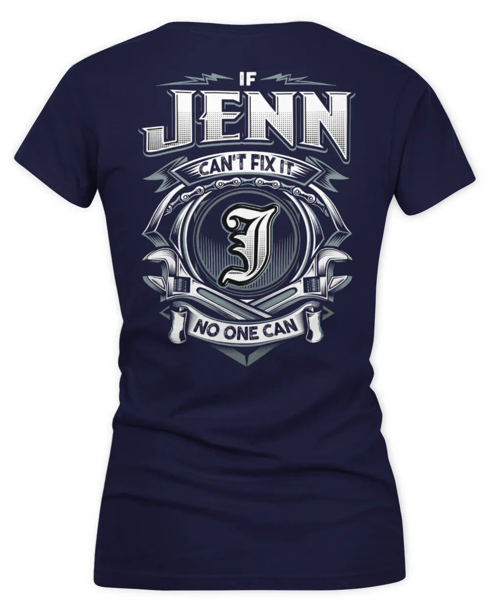 JENN AP81-K4-626 - Personalized Ahmed Quote Apparel “If Ahmed Can't Fix It, No One Can” - Women's V-Neck T-Shirt - Navy