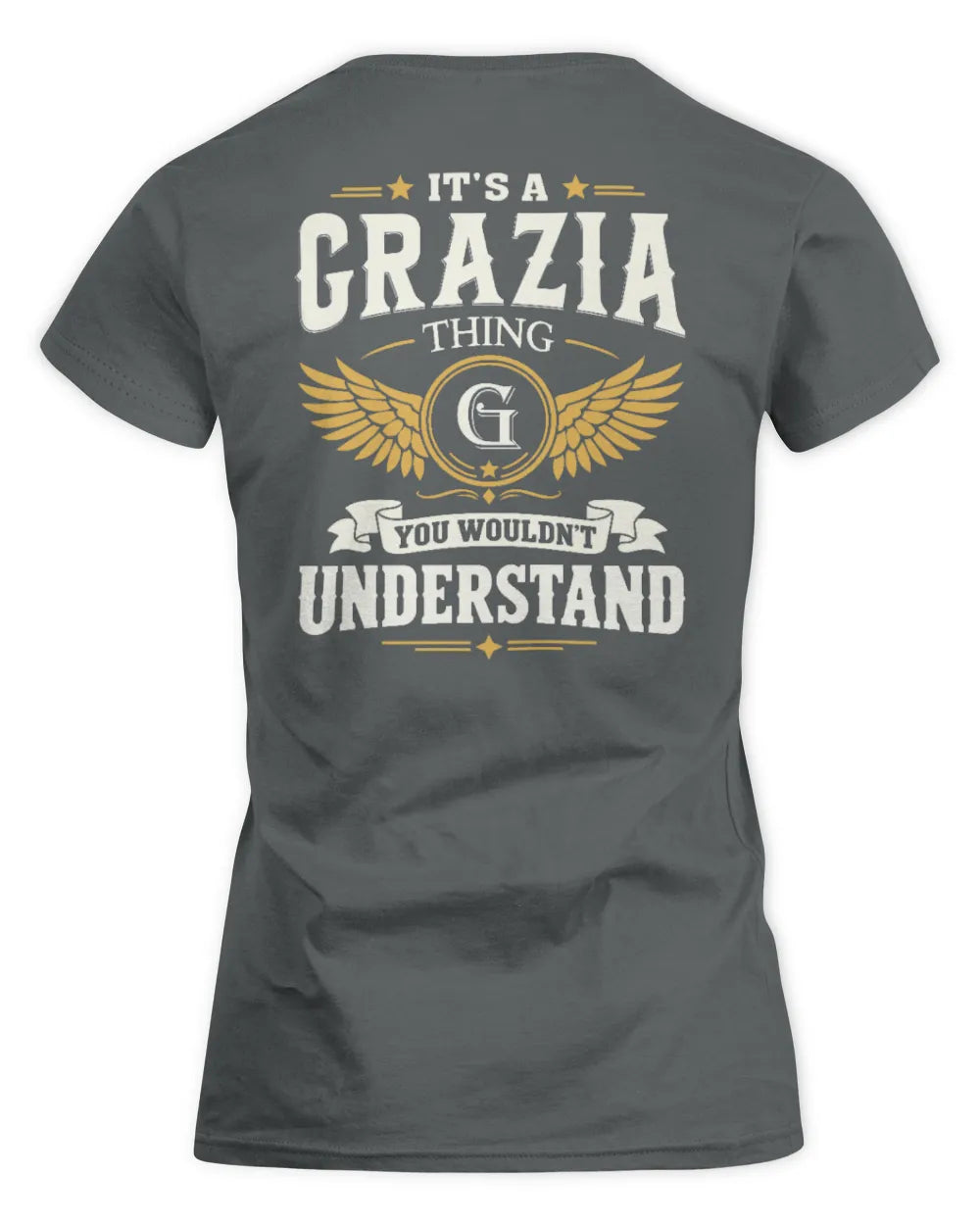 GRAZIA KT06-M008 It’s a [NAME] Thing – You Wouldn’t Understand | Personalized Vintage T-Shirt - Women's Standard T-Shirt - Charcoal