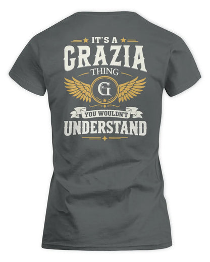 GRAZIA KT06-M008 It’s a [NAME] Thing – You Wouldn’t Understand | Personalized Vintage T-Shirt - Women's Standard T-Shirt - Charcoal