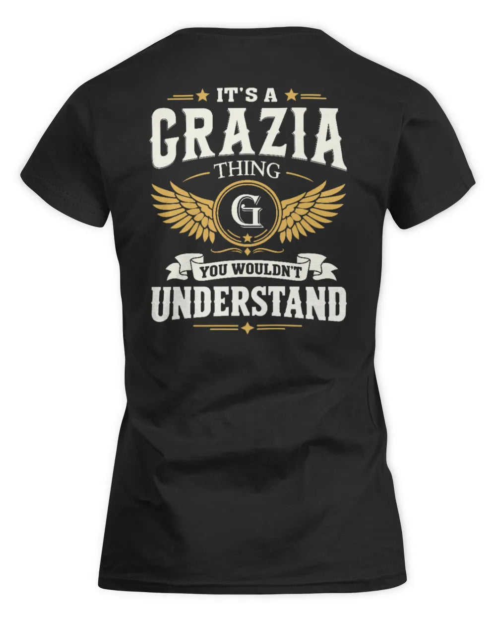 GRAZIA KT06-M008 It’s a [NAME] Thing – You Wouldn’t Understand | Personalized Vintage T-Shirt - Women's Standard T-Shirt - Black