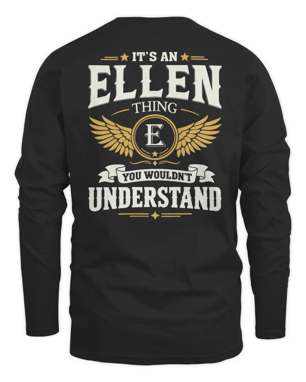ELLEN KT06-M008 It’s a [NAME] Thing – You Wouldn’t Understand | Personalized Vintage T-Shirt - Men's Long Sleeved T-Shirt - Black
