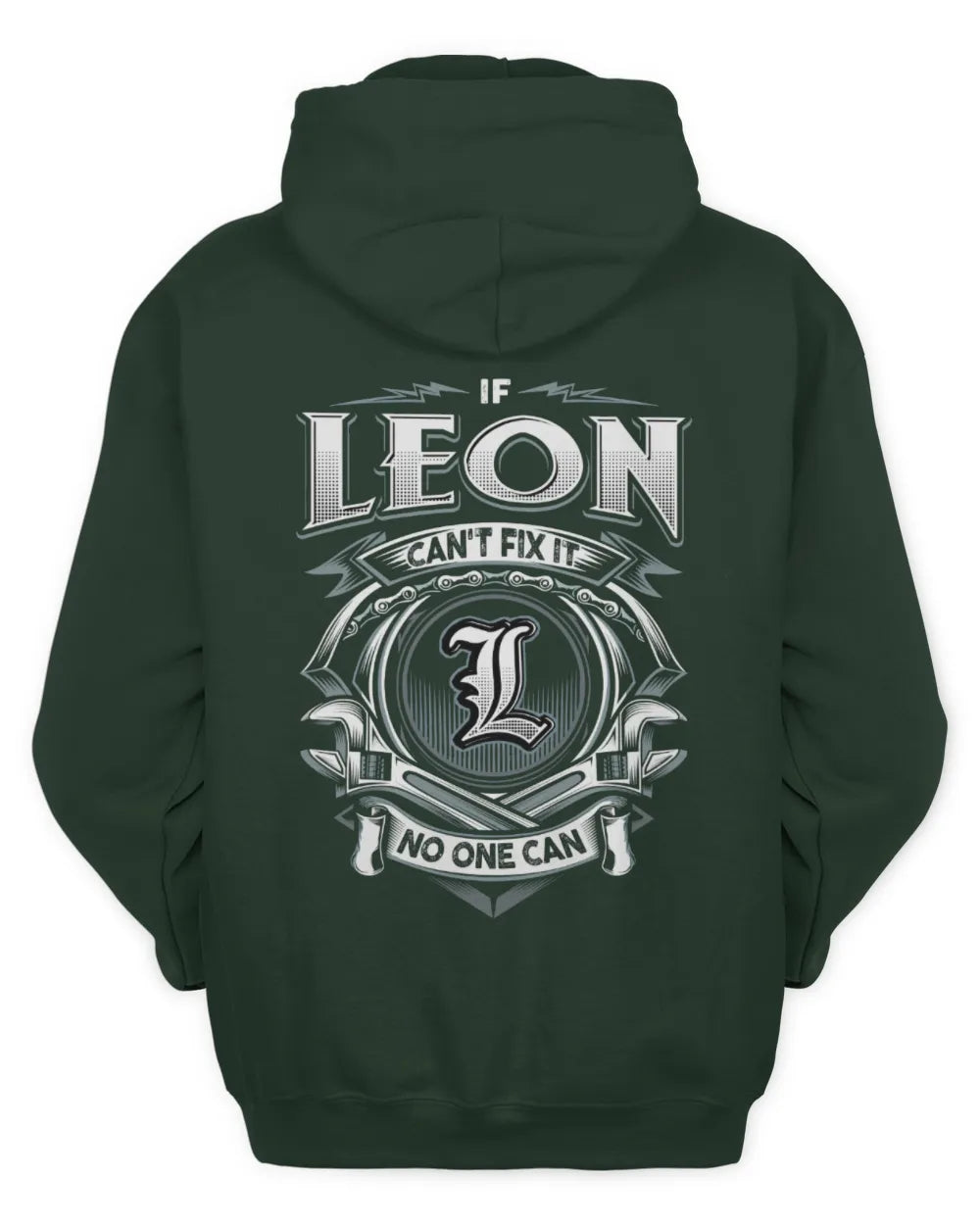 LEON AP81-K4-626 - Personalized Ahmed Quote Apparel “If Ahmed Can't Fix It, No One Can” - Unisex Hoodie - Forest Green