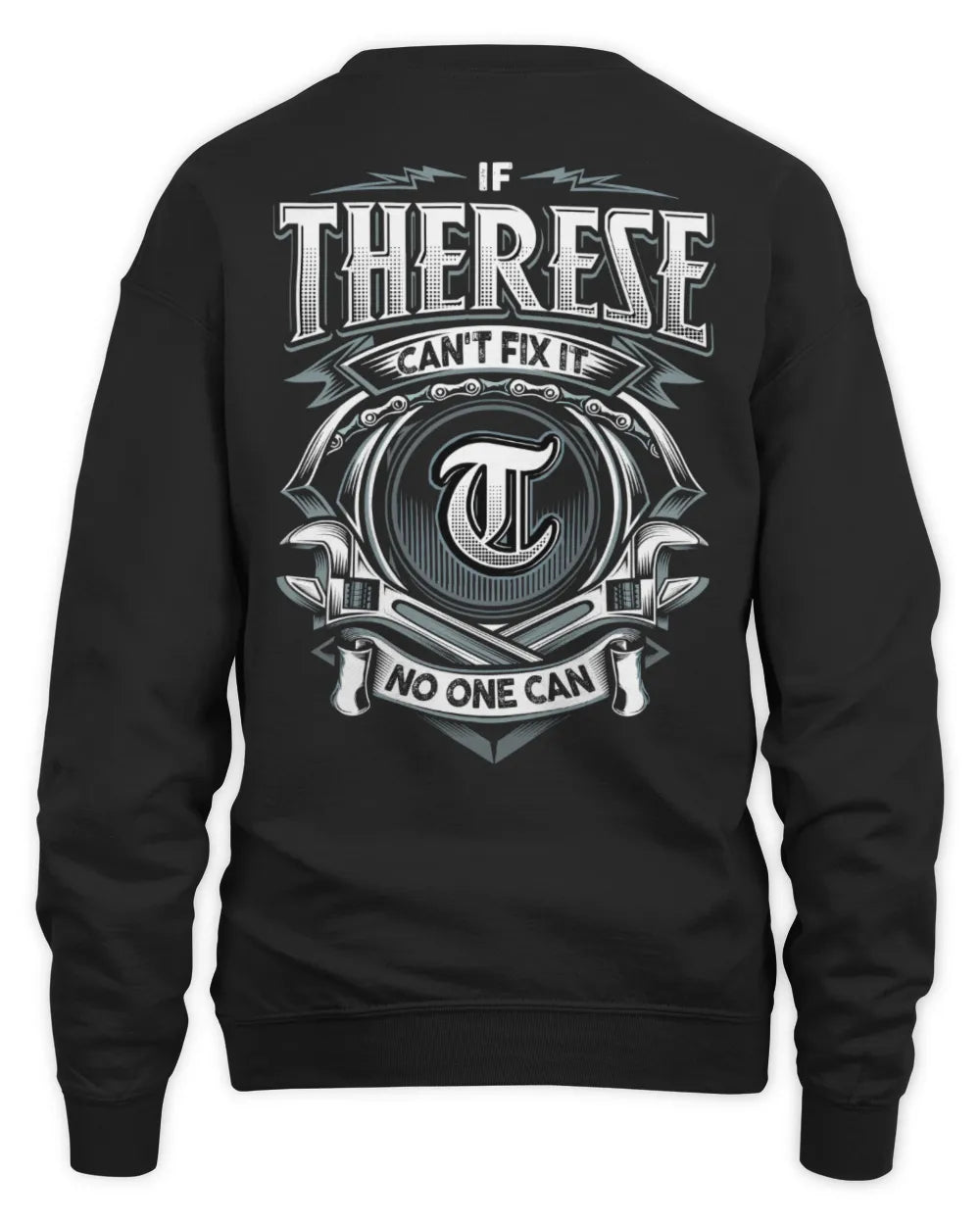 THERESE AP81-K4-626 - Personalized Ahmed Quote Apparel “If Ahmed Can't Fix It, No One Can” - Unisex Sweatshirt - Black