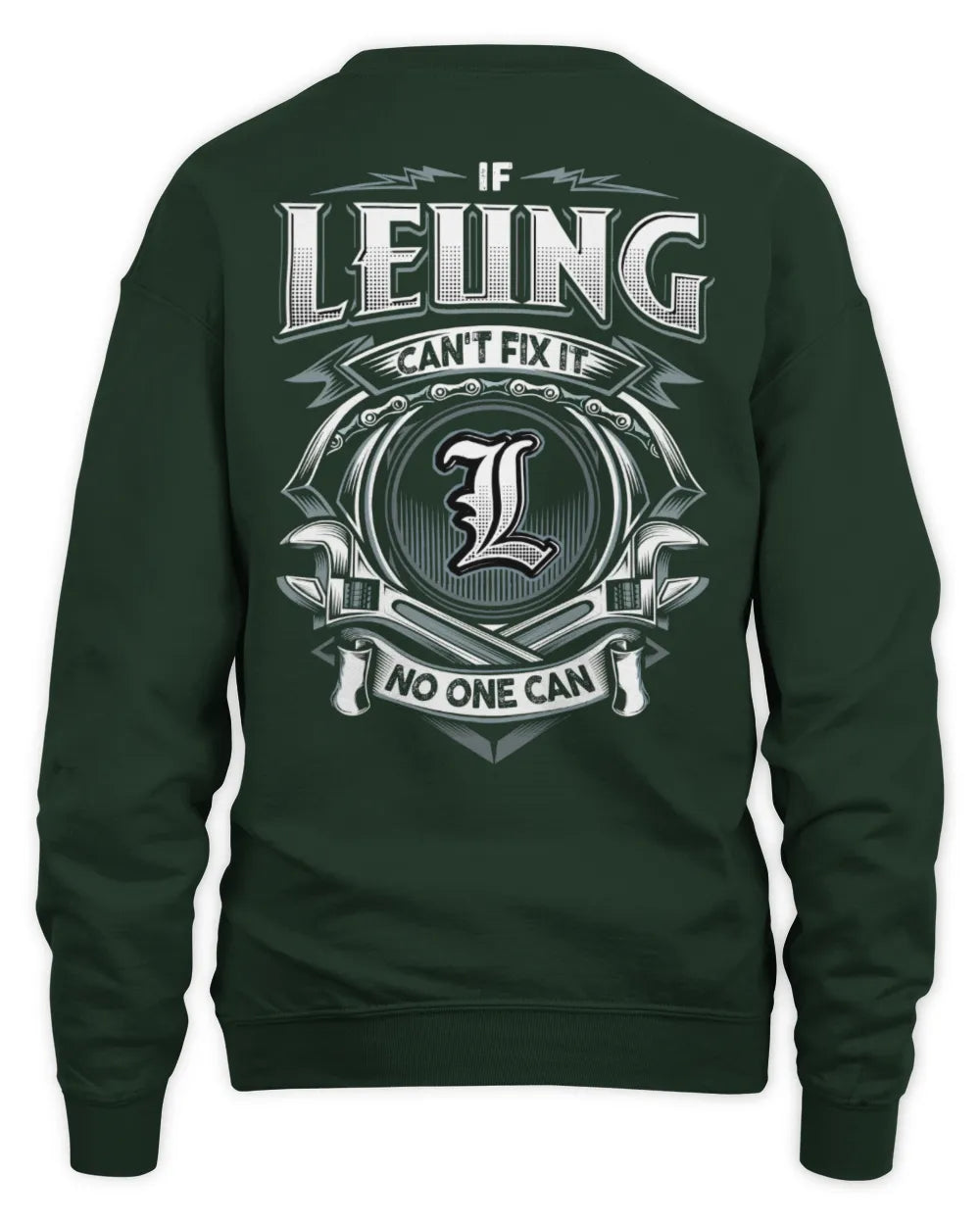 LEUNG AP81-K4-626 - Personalized Ahmed Quote Apparel “If Ahmed Can't Fix It, No One Can” - Unisex Sweatshirt - Forest Green