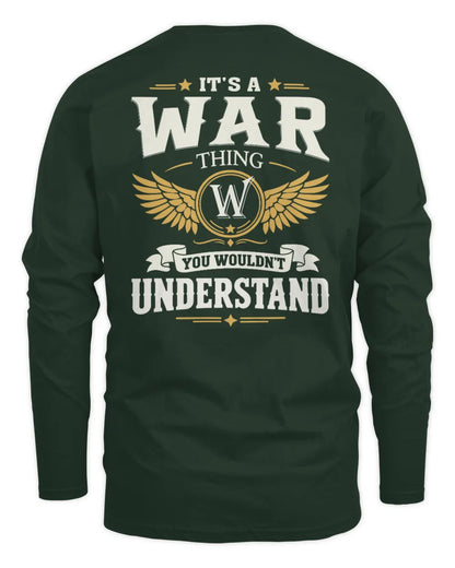 WAR KT06-M008 It’s a [NAME] Thing – You Wouldn’t Understand | Personalized Vintage T-Shirt - Men's Long Sleeved T-Shirt - Forest Green