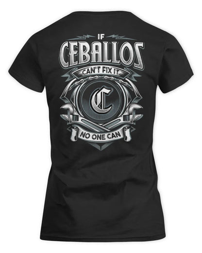 CEBALLOS AP81-K4-626 - Personalized Ahmed Quote Apparel “If Ahmed Can't Fix It, No One Can” - Women's Standard T-Shirt - Black