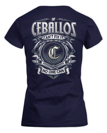 CEBALLOS AP81-K4-626 - Personalized Ahmed Quote Apparel “If Ahmed Can't Fix It, No One Can” - Women's Standard T-Shirt - Navy