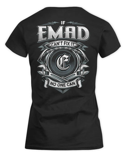 EMAD AP81-K4-626 - Personalized Ahmed Quote Apparel “If Ahmed Can't Fix It, No One Can” - Women's Standard T-Shirt - Black