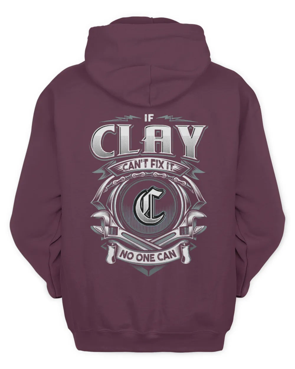 CLAY AP81-K4-626 - Personalized Ahmed Quote Apparel “If Ahmed Can't Fix It, No One Can” - Unisex Hoodie - Maroon