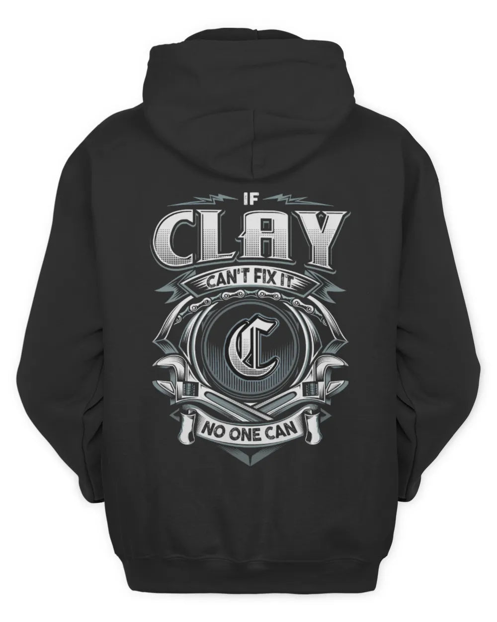 CLAY AP81-K4-626 - Personalized Ahmed Quote Apparel “If Ahmed Can't Fix It, No One Can” - Unisex Hoodie - Black