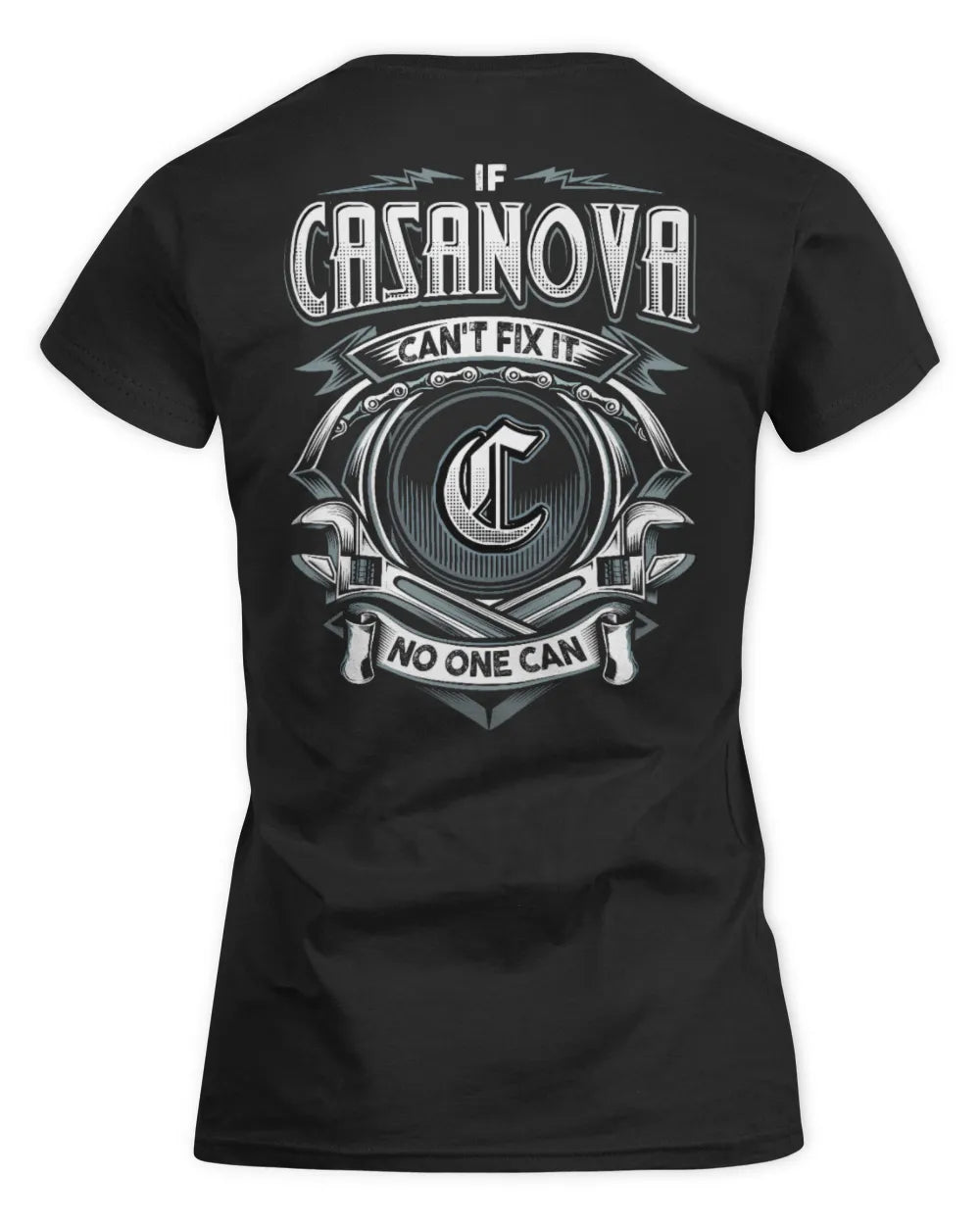 CASANOVA AP81-K4-626 - Personalized Ahmed Quote Apparel “If Ahmed Can't Fix It, No One Can” - Women's Standard T-Shirt - Black