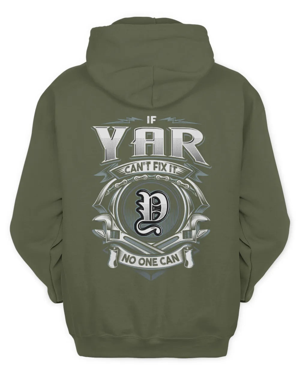 YAR AP81-K4-626 - Personalized Ahmed Quote Apparel “If Ahmed Can't Fix It, No One Can” - Unisex Hoodie - Military Green