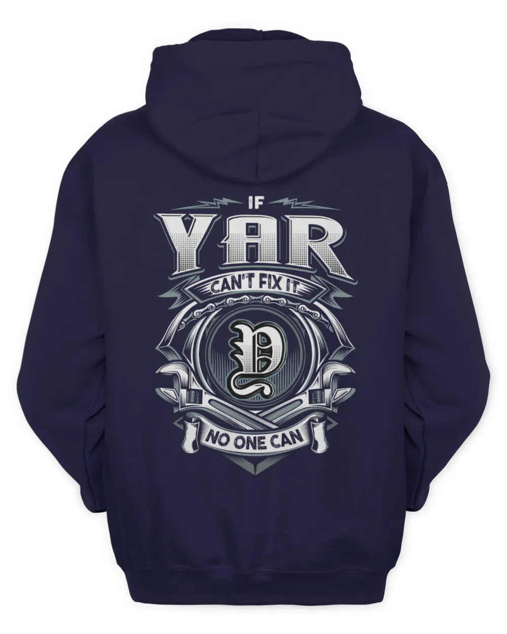 YAR AP81-K4-626 - Personalized Ahmed Quote Apparel “If Ahmed Can't Fix It, No One Can” - Unisex Hoodie - Navy