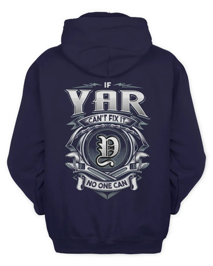 YAR AP81-K4-626 - Personalized Ahmed Quote Apparel “If Ahmed Can't Fix It, No One Can” - Unisex Hoodie - Navy
