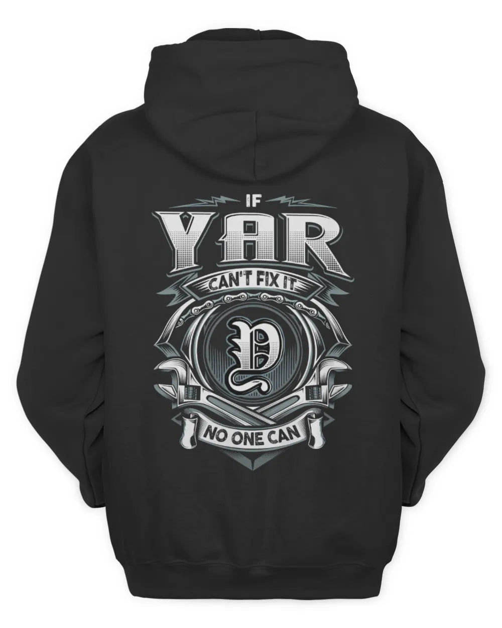 YAR AP81-K4-626 - Personalized Ahmed Quote Apparel “If Ahmed Can't Fix It, No One Can” - Unisex Hoodie - Black