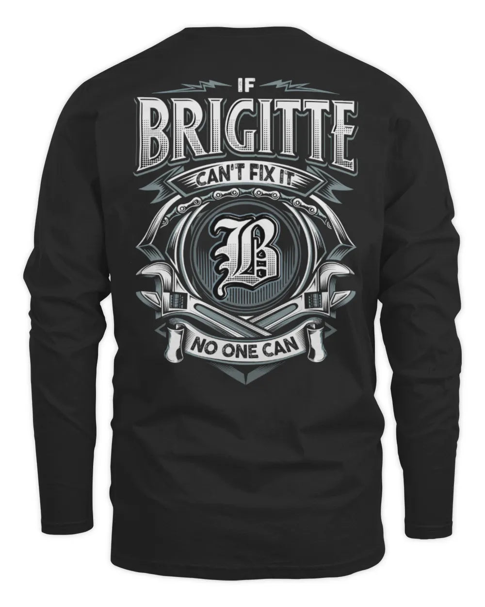 BRIGITTE AP81-K4-626 - Personalized Ahmed Quote Apparel “If Ahmed Can't Fix It, No One Can” - Men's Long Sleeved T-Shirt - Black