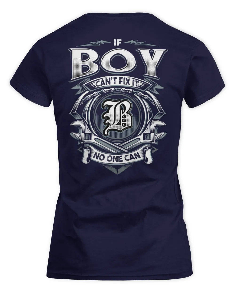 BOY AP81-K4-626 - Personalized Ahmed Quote Apparel “If Ahmed Can't Fix It, No One Can” - Women's Standard T-Shirt - Navy