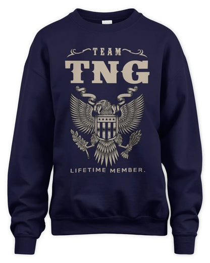 TNG TP06-K82 – Personalized Classic Style Apparel “Team NAME Lifetime Member” - Unisex Sweatshirt - Navy