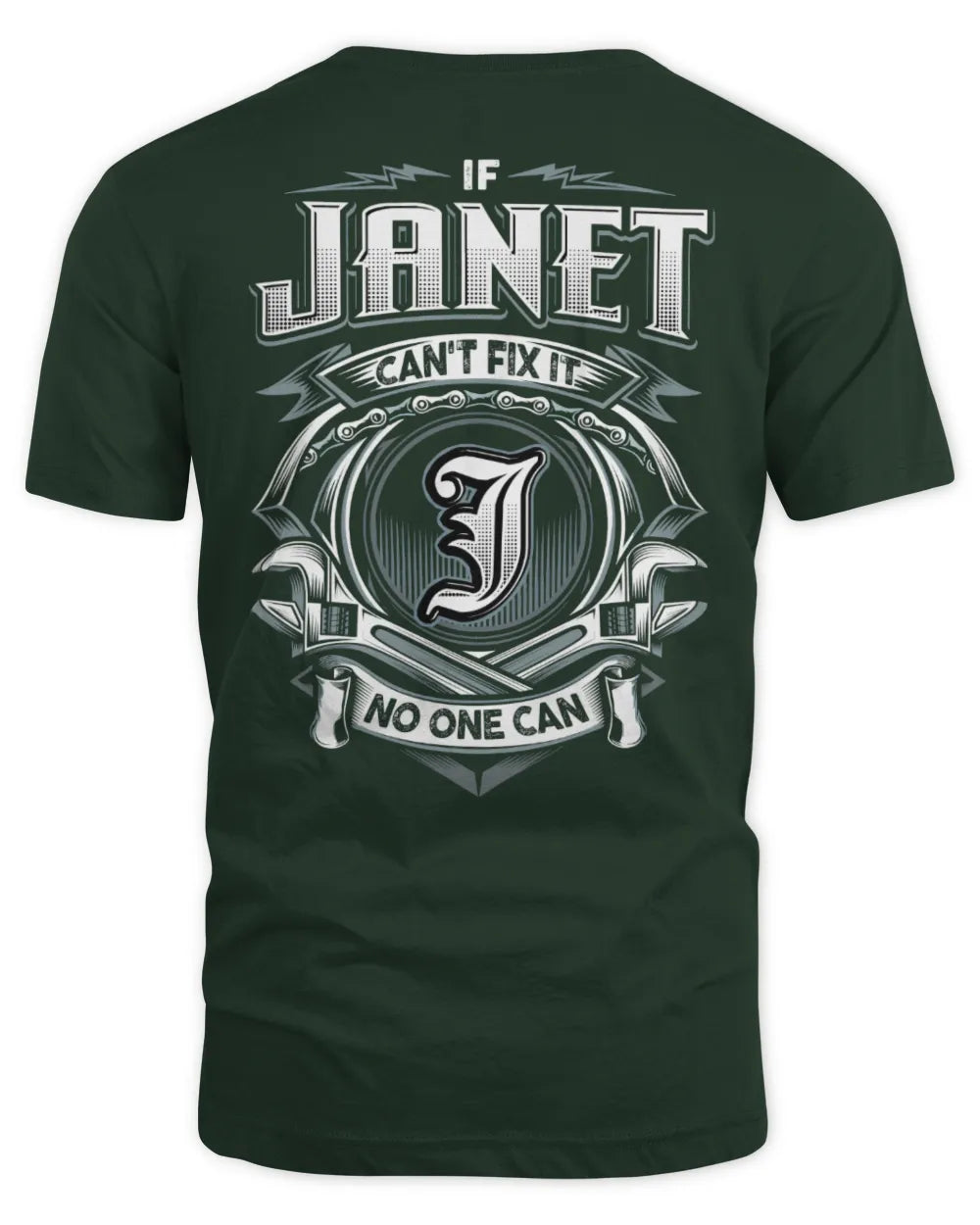 JANET AP81-K4-626 - Personalized Ahmed Quote Apparel “If Ahmed Can't Fix It, No One Can” - Unisex Standard T-Shirt - Forest Green