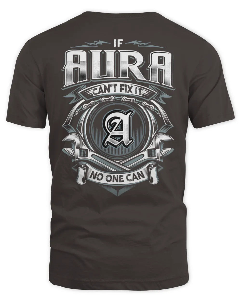 AURA AP81-K4-626 - Personalized Ahmed Quote Apparel “If Ahmed Can't Fix It, No One Can” - Unisex Standard T-Shirt - Dark Chocolate