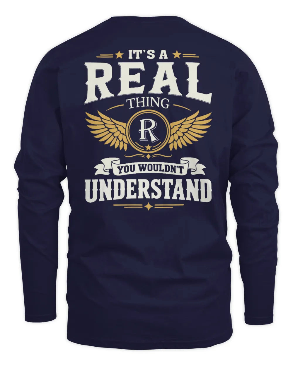 REAL KT06-M008 It’s a [NAME] Thing – You Wouldn’t Understand | Personalized Vintage T-Shirt - Men's Long Sleeved T-Shirt - Navy