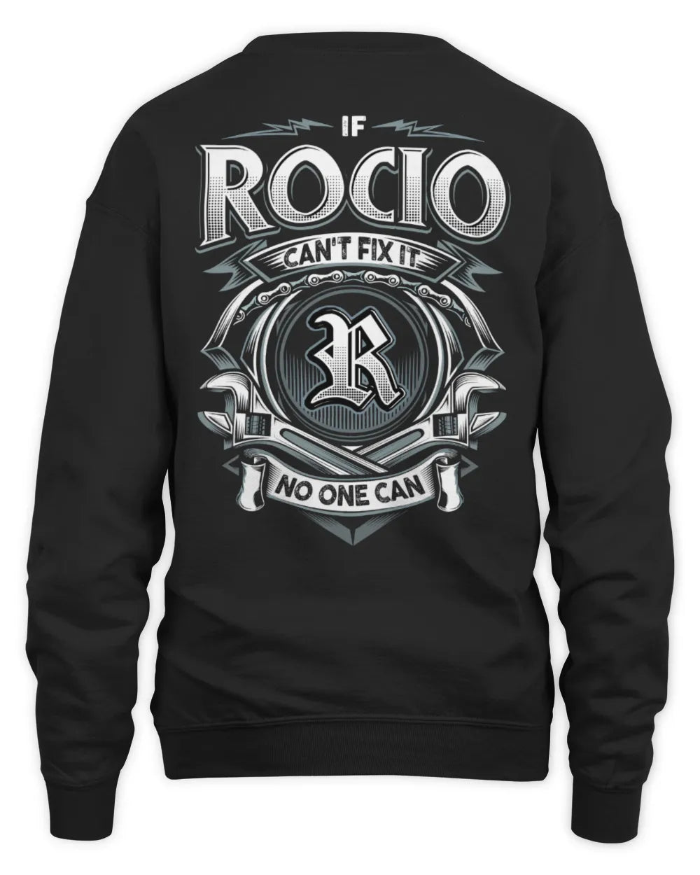 ROCIO AP81-K4-626 - Personalized Ahmed Quote Apparel “If Ahmed Can't Fix It, No One Can” - Unisex Sweatshirt - Black
