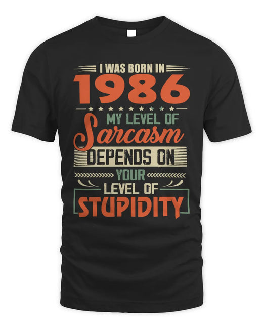 1986 TH05-K2 – Vintage Born to Be Sarcastic T-Shirt
