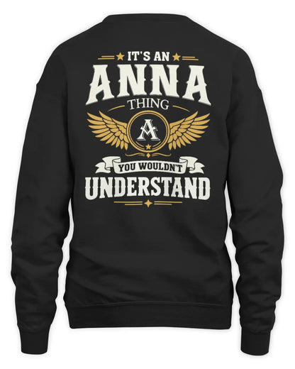 ANNA KT06-M008 It’s a [NAME] Thing – You Wouldn’t Understand | Personalized Vintage T-Shirt - Unisex Sweatshirt - Black