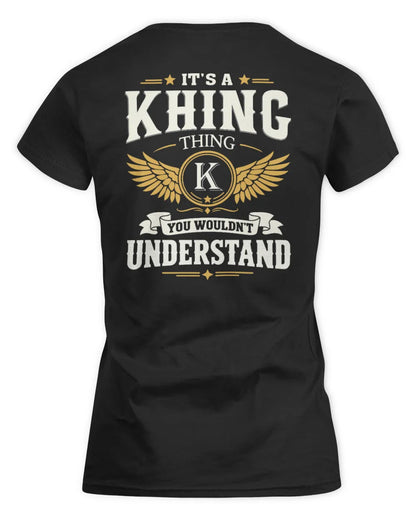 KHING KT06-M008 It’s a [NAME] Thing – You Wouldn’t Understand | Personalized Vintage T-Shirt - Women's Standard T-Shirt - Black