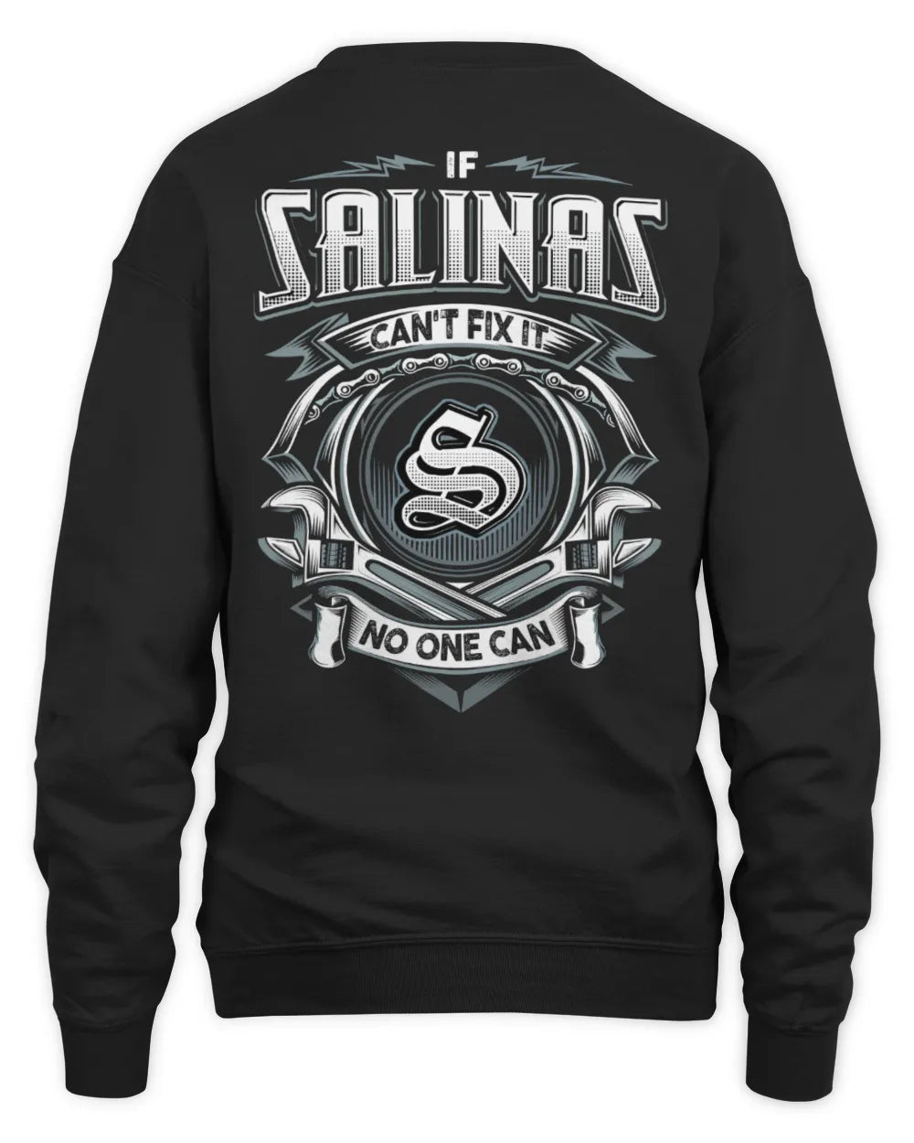 SALINAS AP81-K4-626 - Personalized Ahmed Quote Apparel “If Ahmed Can't Fix It, No One Can” - Unisex Sweatshirt - Black
