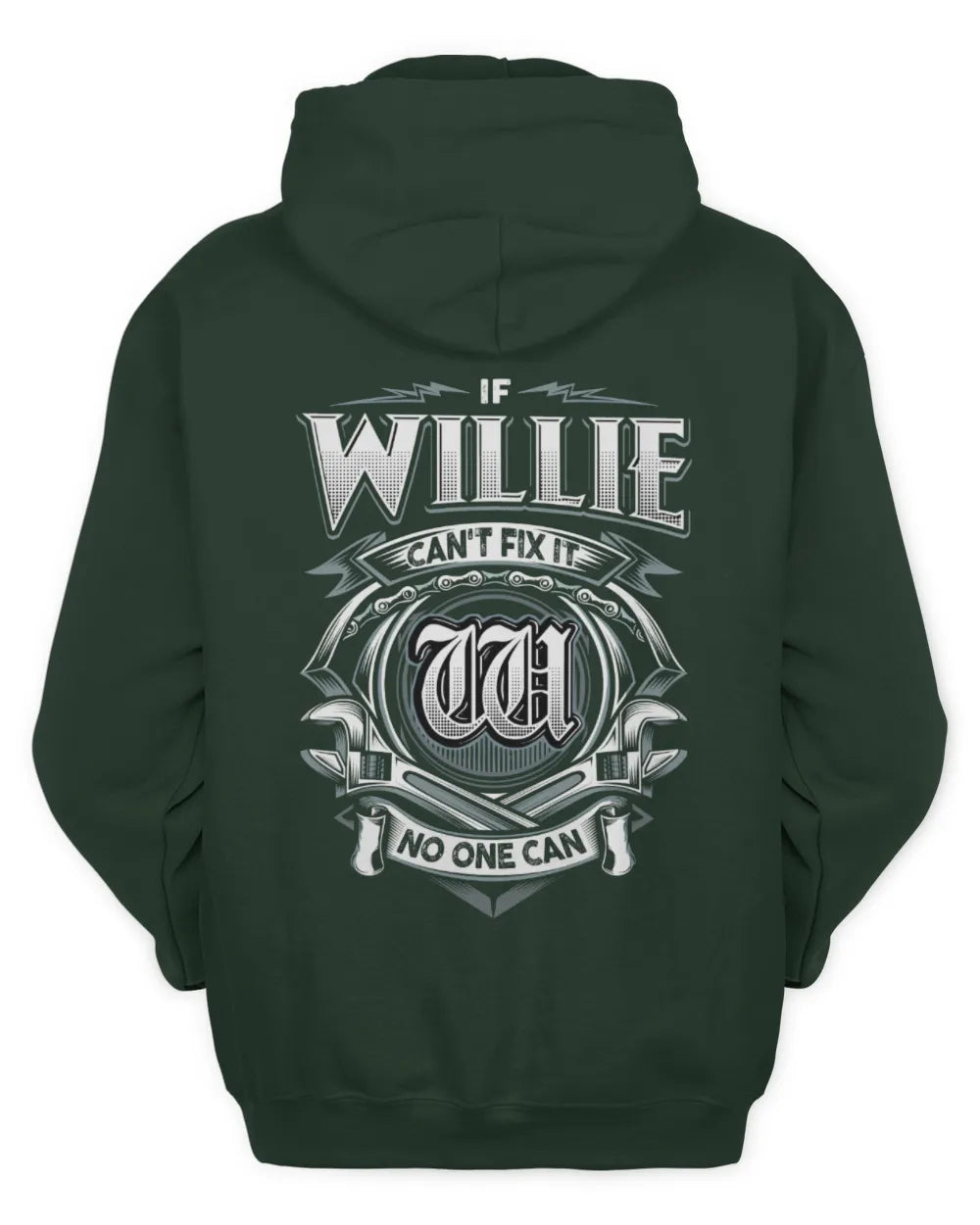 WILLIE AP81-K4-626 - Personalized Ahmed Quote Apparel “If Ahmed Can't Fix It, No One Can” - Unisex Hoodie - Forest Green