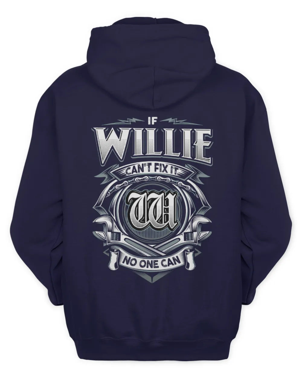 WILLIE AP81-K4-626 - Personalized Ahmed Quote Apparel “If Ahmed Can't Fix It, No One Can” - Unisex Hoodie - Navy