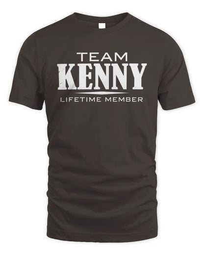 KENNY BL62-K4-128 - Personalized “Team NAME Lifetime Member” - Unisex Standard T-Shirt - Dark Chocolate