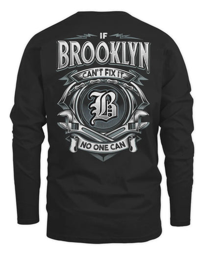 BROOKLYN AP81-K4-626 - Personalized Ahmed Quote Apparel “If Ahmed Can't Fix It, No One Can” - Men's Long Sleeved T-Shirt - Black