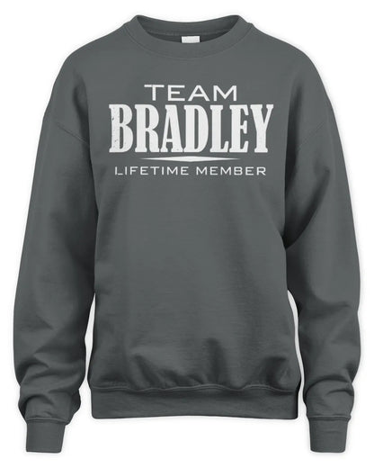 BRADLEY BL62-K4-128 - Personalized “Team NAME Lifetime Member” - Unisex Sweatshirt - Charcoal