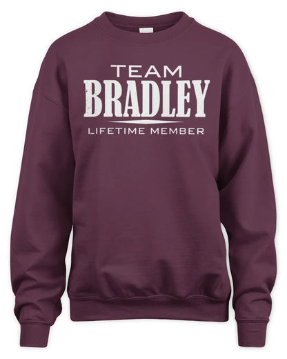 BRADLEY BL62-K4-128 - Personalized “Team NAME Lifetime Member” - Unisex Sweatshirt - Maroon