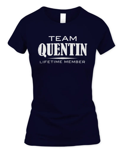 QUENTIN BL62-K4-128 - Personalized “Team NAME Lifetime Member” - Women's Standard T-Shirt - Navy