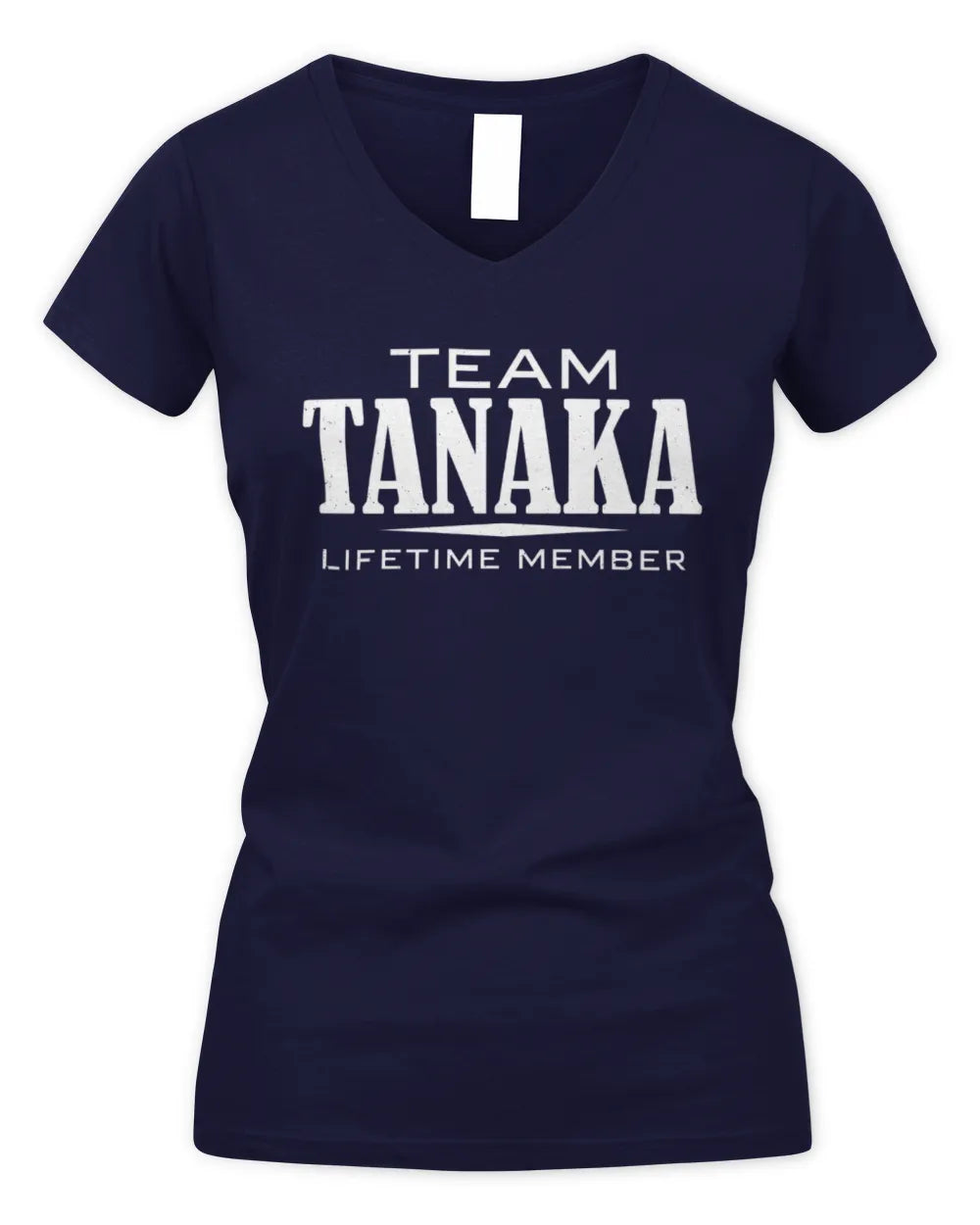 TANAKA BL62-K4-128 - Personalized “Team NAME Lifetime Member” - Women's V-Neck T-Shirt - Navy