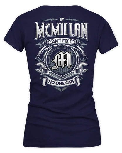 MCMILLAN AP81-K4-626 - Personalized Ahmed Quote Apparel “If Ahmed Can't Fix It, No One Can” - Women's V-Neck T-Shirt - Navy