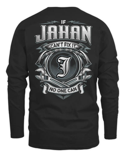 JAHAN AP81-K4-626 - Personalized Ahmed Quote Apparel “If Ahmed Can't Fix It, No One Can” - Men's Long Sleeved T-Shirt - Black